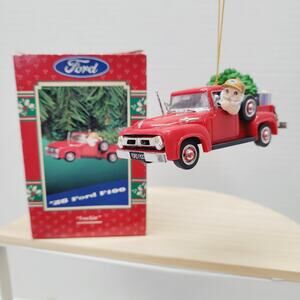 Vintage 1995 Enesco '56 Ford F100 "Truckin" Santa Christmas Ornament Ltd Edition